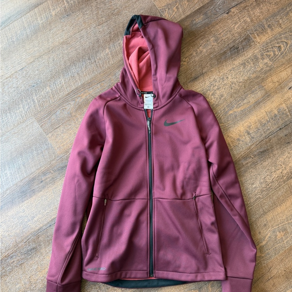 Nike Burgundy Zip-Up Hoodie